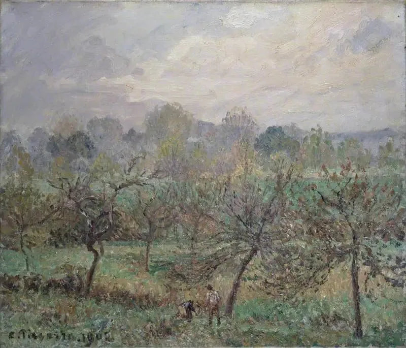 Automne, Brume Matinale, Éragny-sur-Epte - Camille Pissarro image 1 reproduction artisanale de tableau