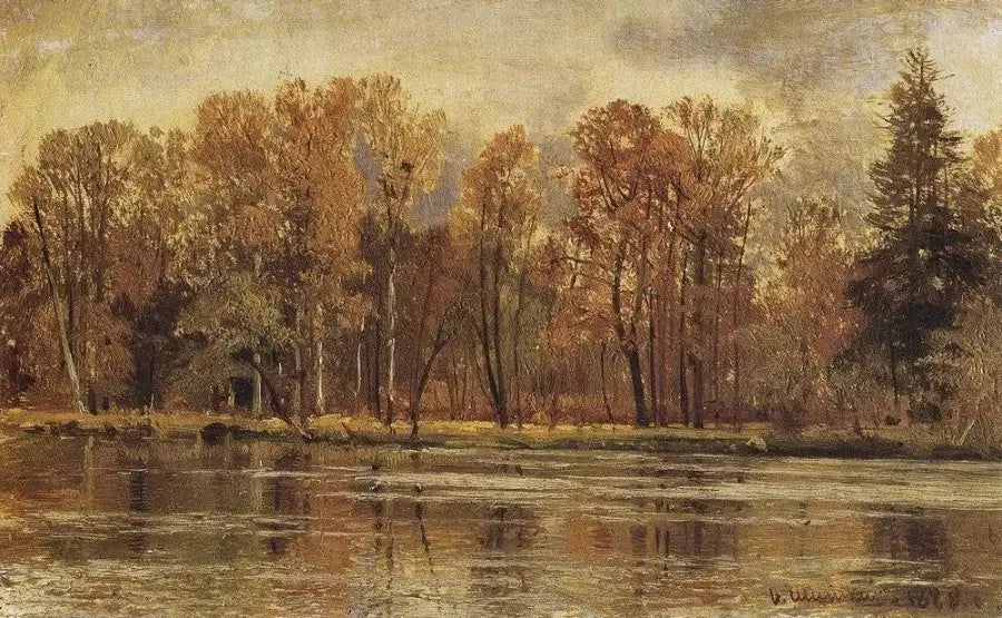 Automne doré - Ivan Chichkine image 1 reproduction de peinture à l’huile