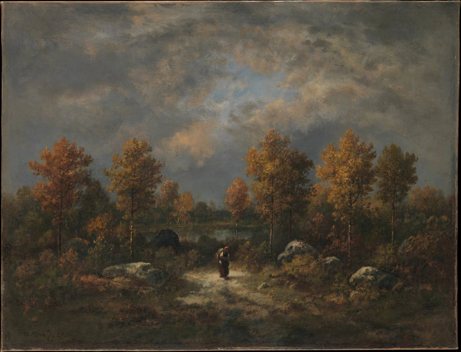 Automne : L'étang du bois - Narcisse-Virgile Diaz de la Peña