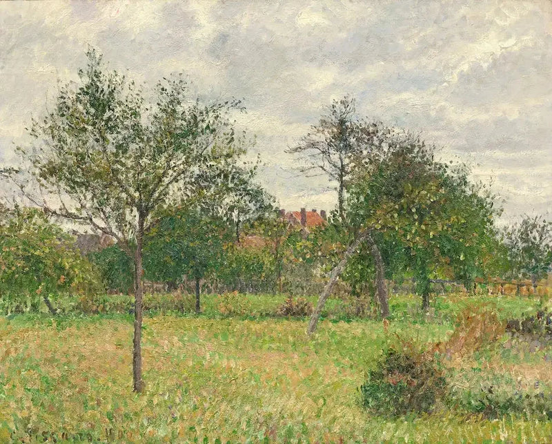 Automne, Matin, Nuageux, Eragny - Camille Pissarro