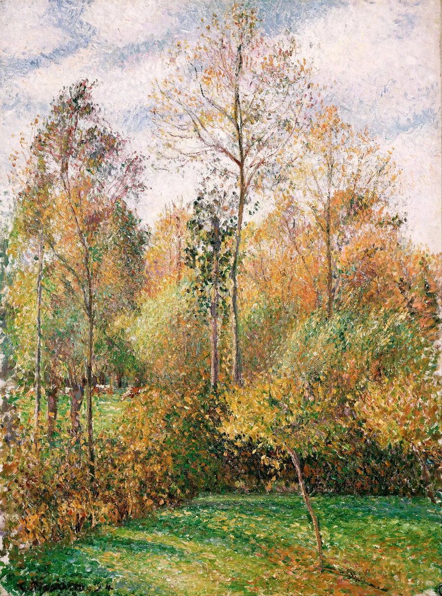Automne, Peupliers, Éragny - Camille Pissarro