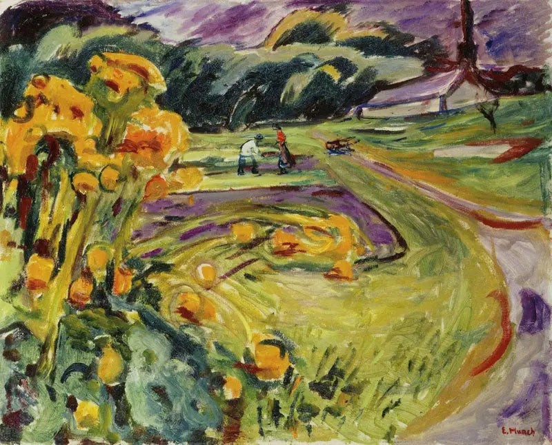 Automne près de la serre - Edvard Munch image 1 reproduction de peinture à l’huile