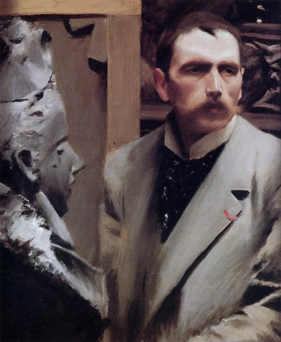Autoportrait 1889 par Anders Zorn - Anders Zorn image 1 tableau peint à l’huile sur toile