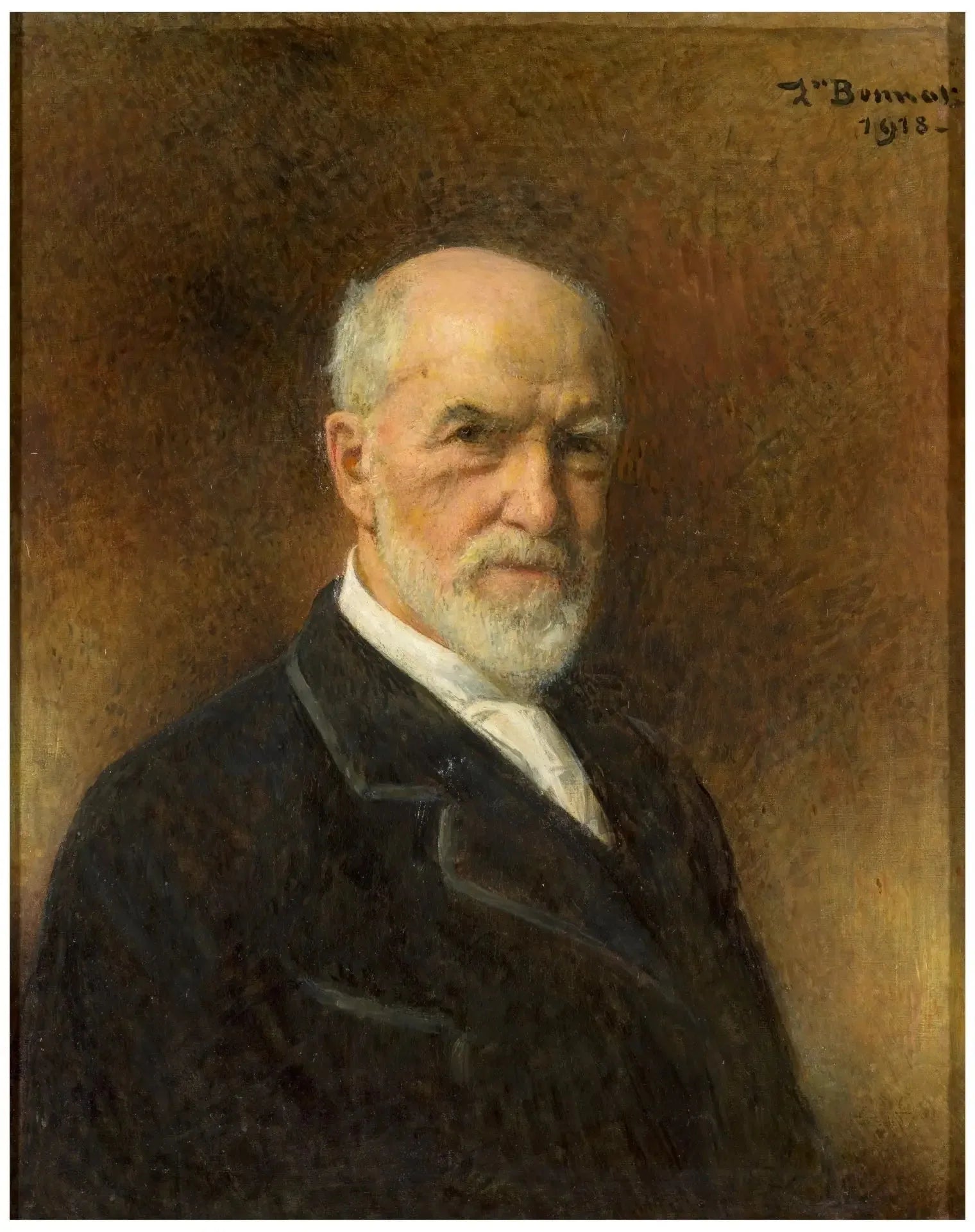 Autoportrait (1918) - Léon Bonnat image 1 copie peinte à la main à l’huile