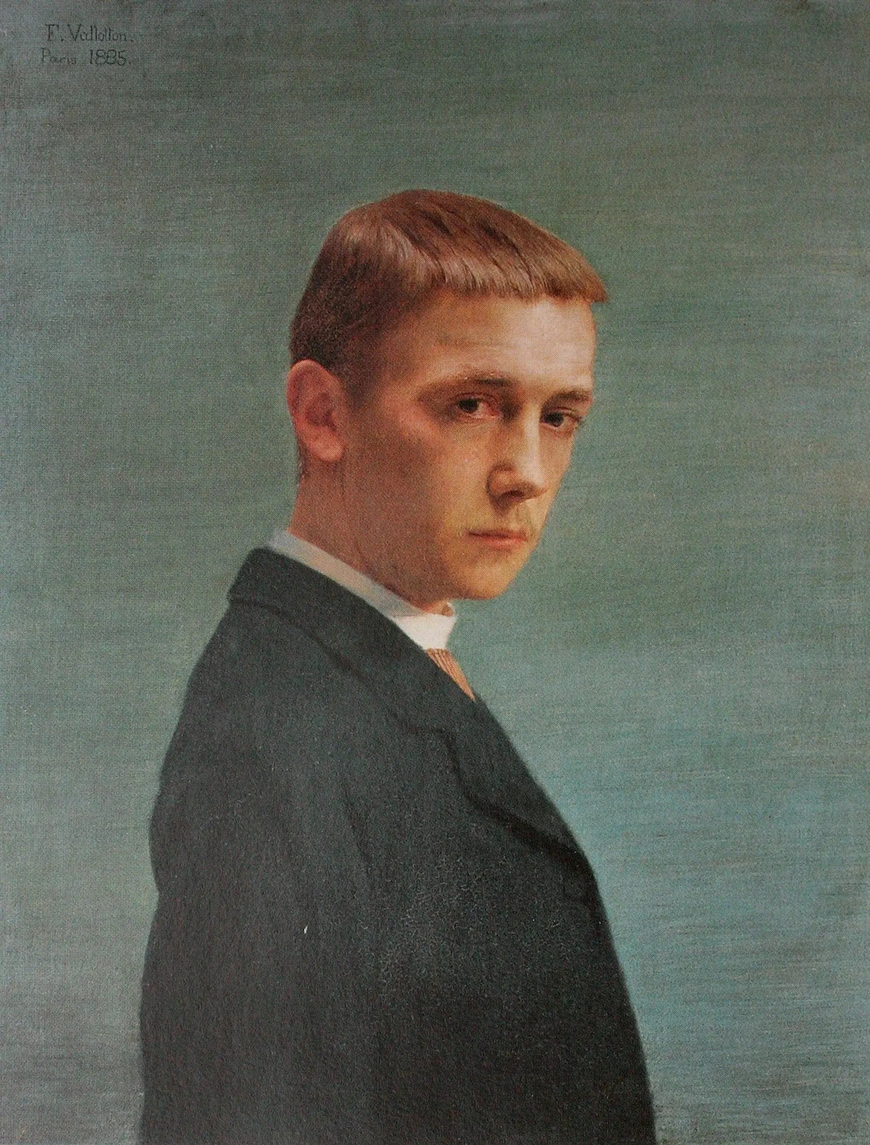 Autoportrait à l'âge de vingt ans - Félix Vallotton image 1 reproduction de peinture à l’huile