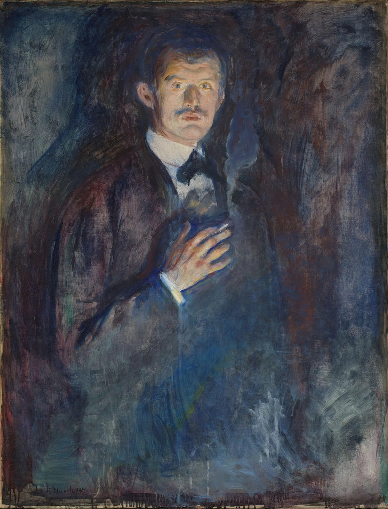 Autoportrait à la cigarette - Edvard Munch