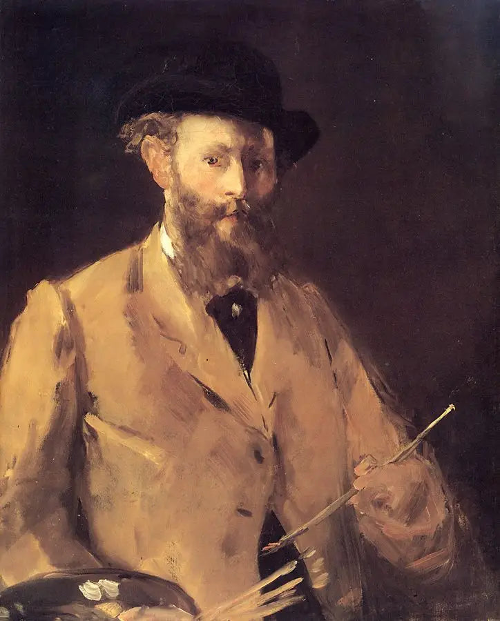 Autoportrait à la palette - Édouard Manet image 1 copie peinte à la main à l’huile