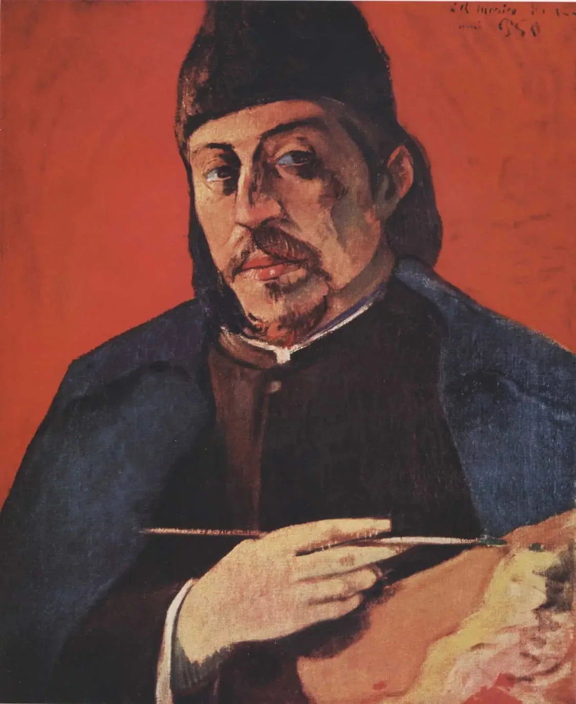 Autoportrait à la palette - Paul Gauguin image 1 reproduction artisanale de tableau