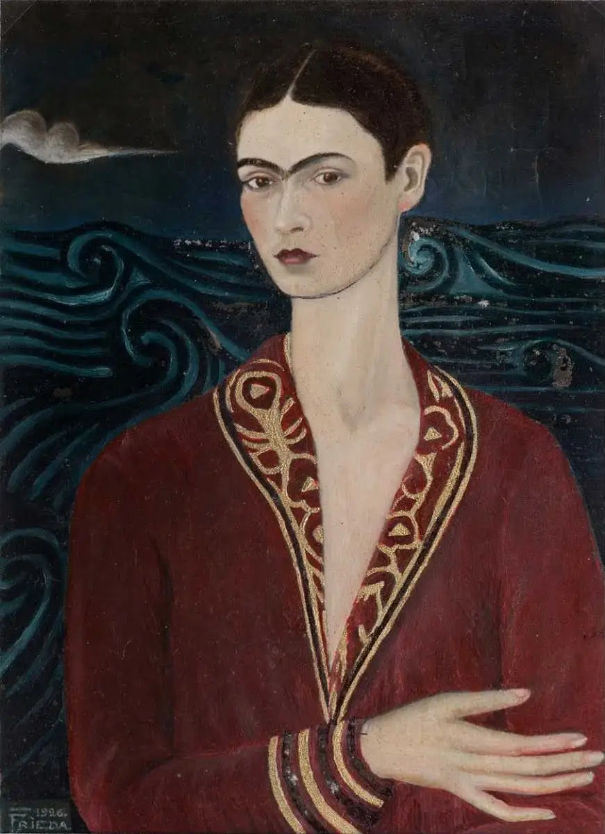 Autoportrait à la robe de velours - Frida Kahlo image 1 reproduction réalisée par Alpha Reproduction