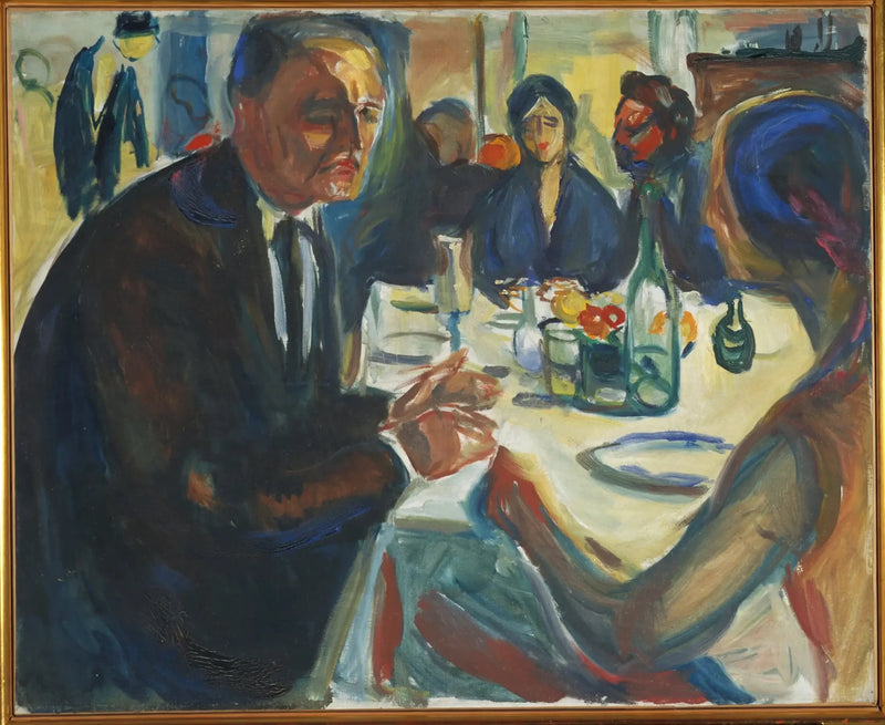 Autoportrait à la table de mariage - Edvard Munch