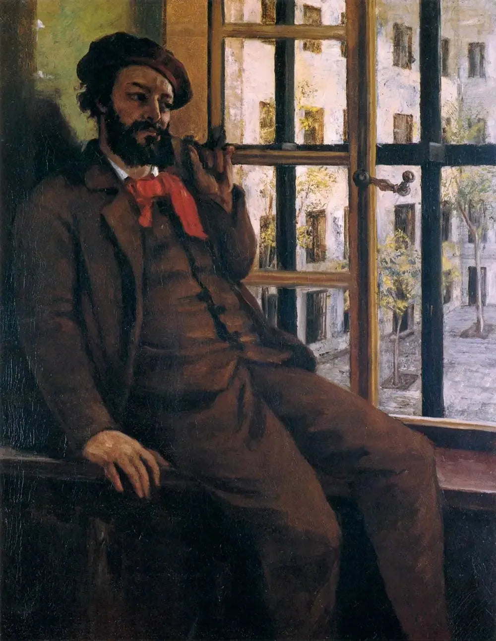 Autoportrait à Sainte-Pélagie - Gustave Courbet image 1 copie peinte à la main à l’huile