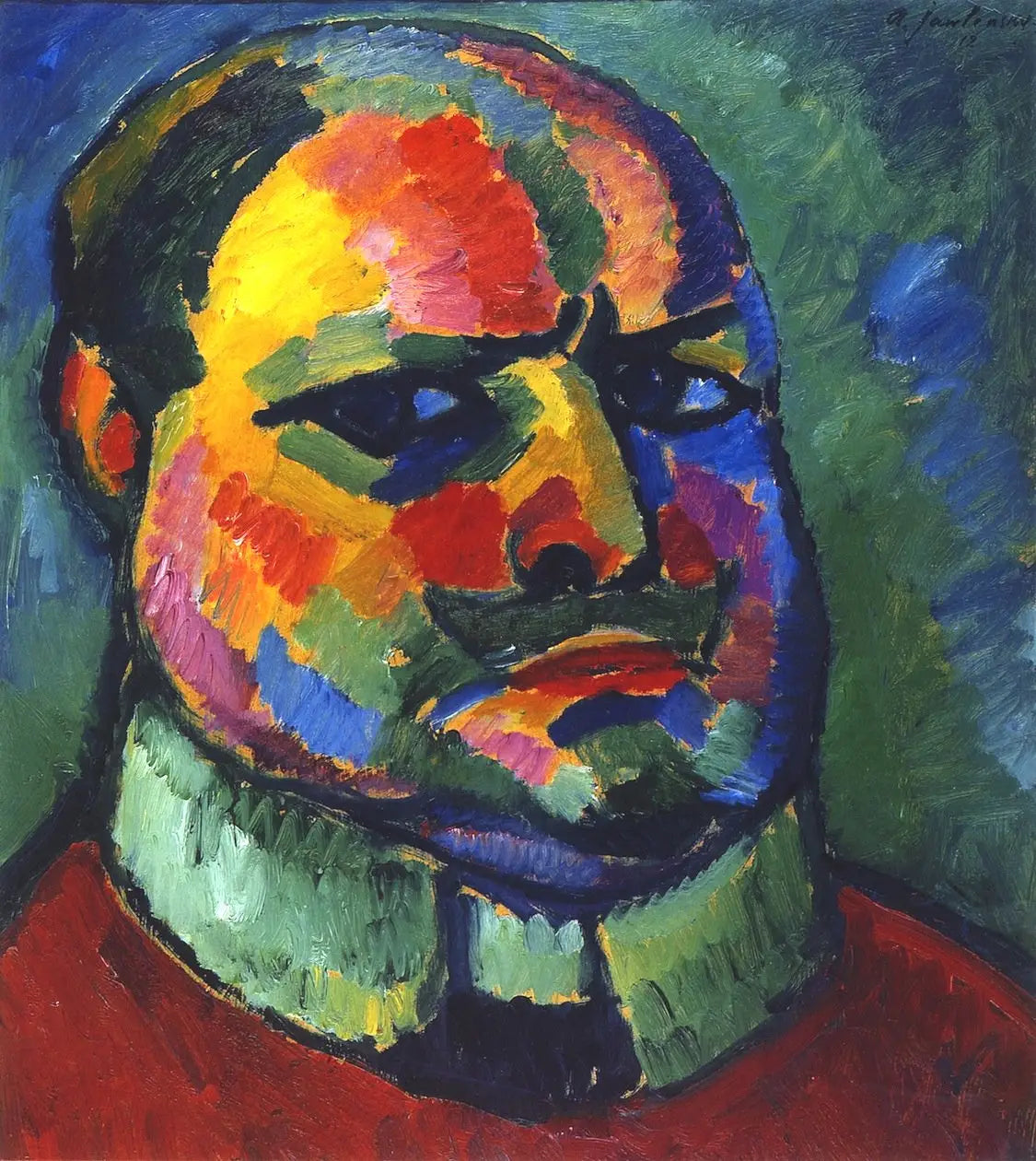 Autoportrait - Alexej von Jawlensky image 1 reproduction artisanale de tableau