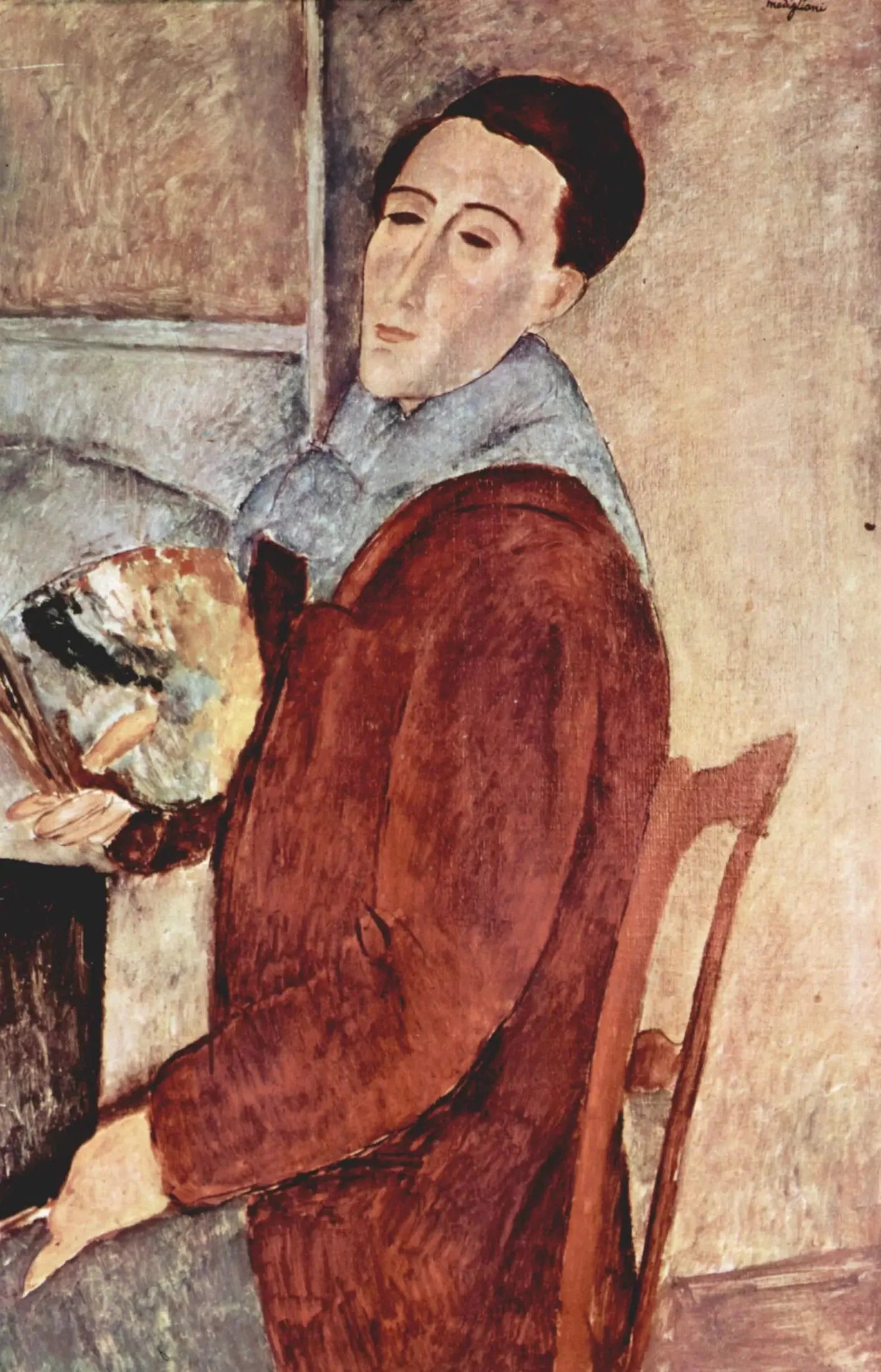 Autoportrait - Amedeo Modigliani image 1 copie peinte à la main à l’huile