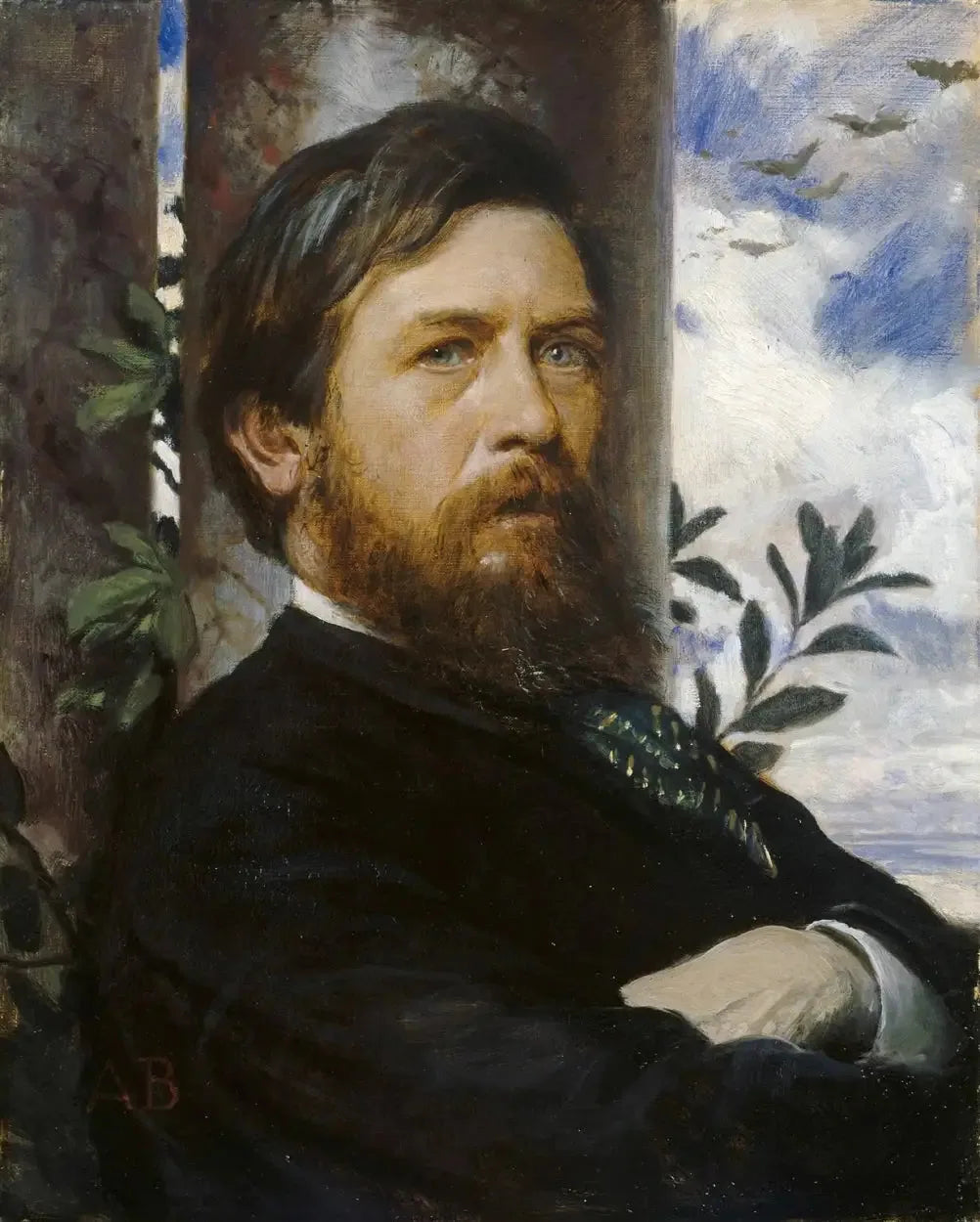 Autoportrait - Arnold Böcklin image 1 reproduction d’œuvre d’art à l’huile