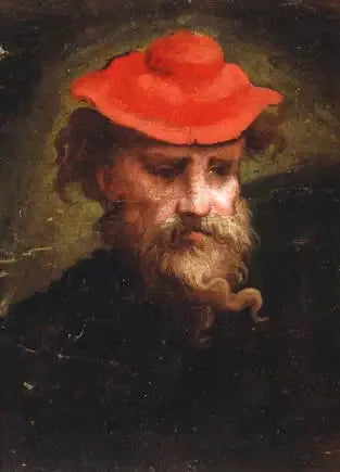 Autoportrait au béret rouge - Parmigianino image 1 reproduction d’œuvre d’art à l’huile