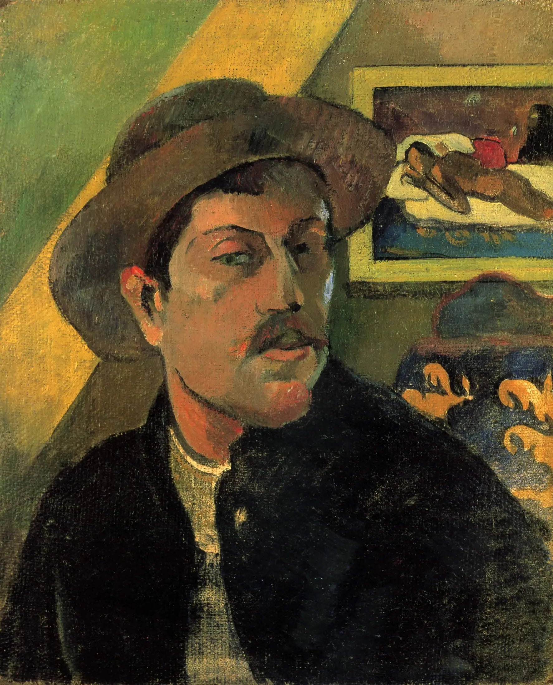 Autoportrait au chapeau - Paul Gauguin image 1 reproduction de peinture à l’huile