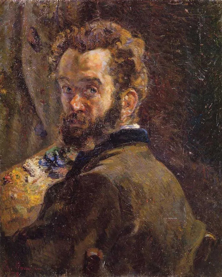 Autoportrait au chevalet - Armand Guillaumin image 1 tableau peint à l’huile sur toile