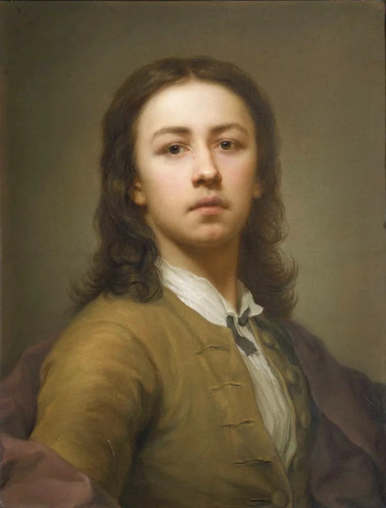 Autoportrait au manteau rouge - Anton Raphael Mengs image 1 tableau peint à l’huile sur toile