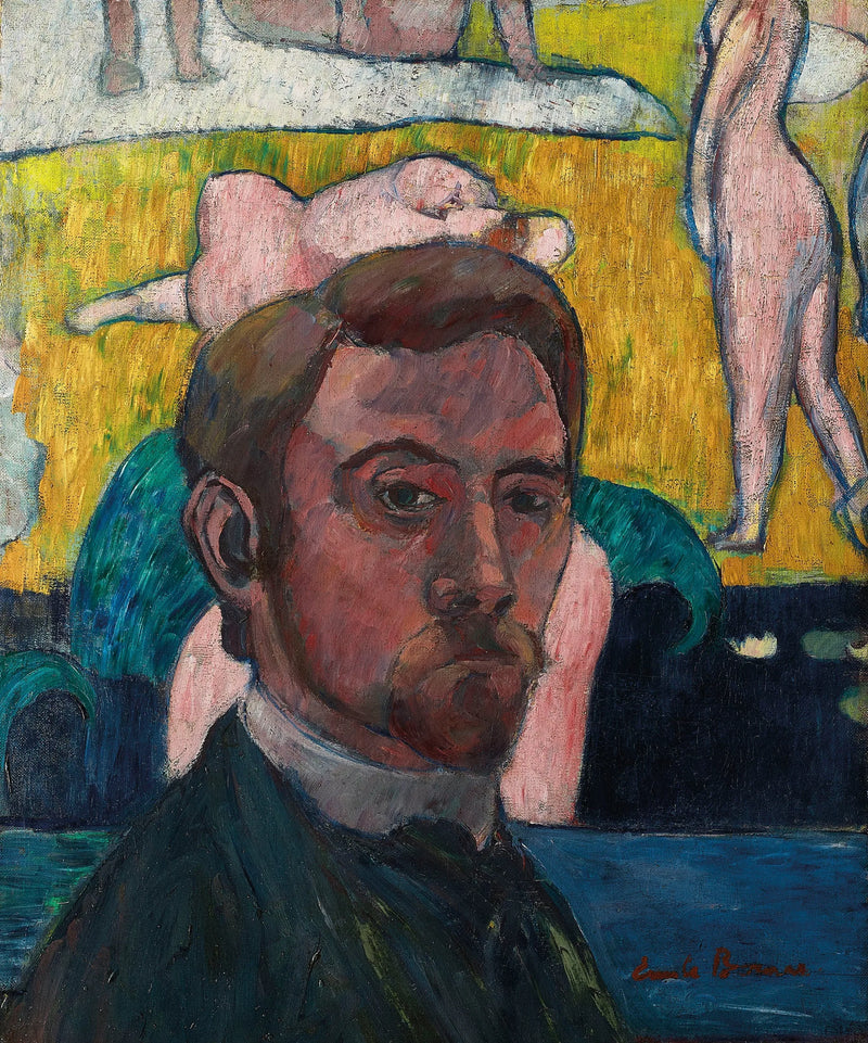 Autoportrait au tableau « Baigneuses à la vache rouge » - Émile Bernard