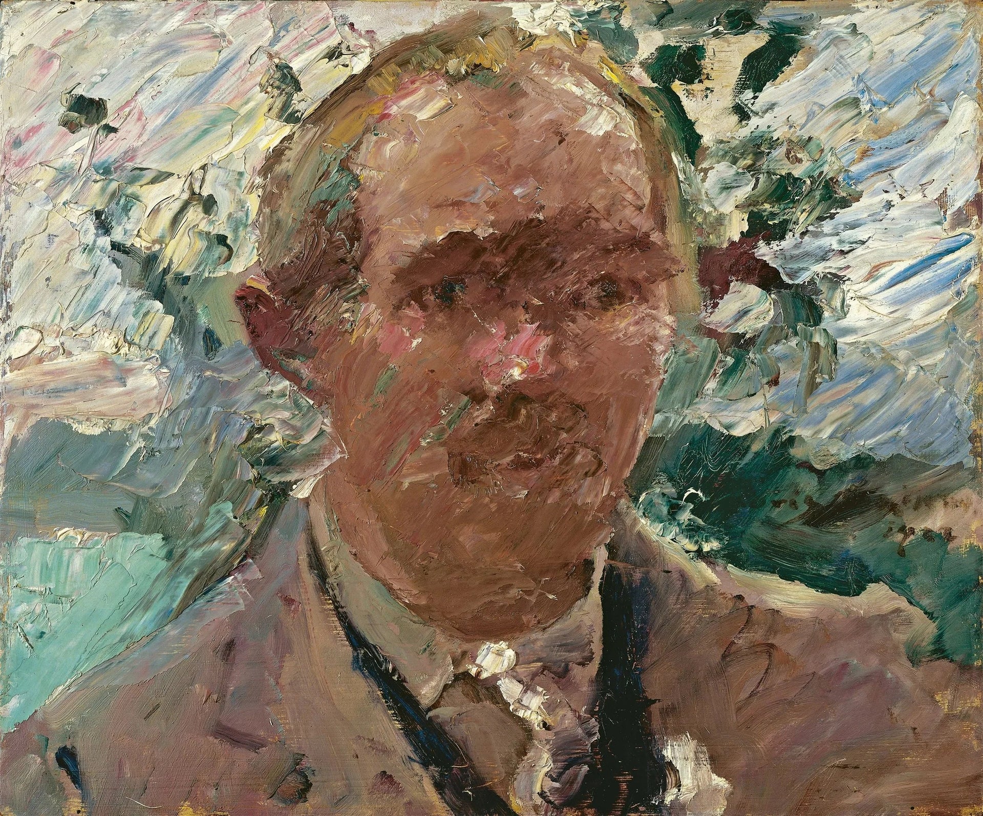 Autoportrait au Walchensee - Lovis Corinth image 1 reproduction artisanale de tableau