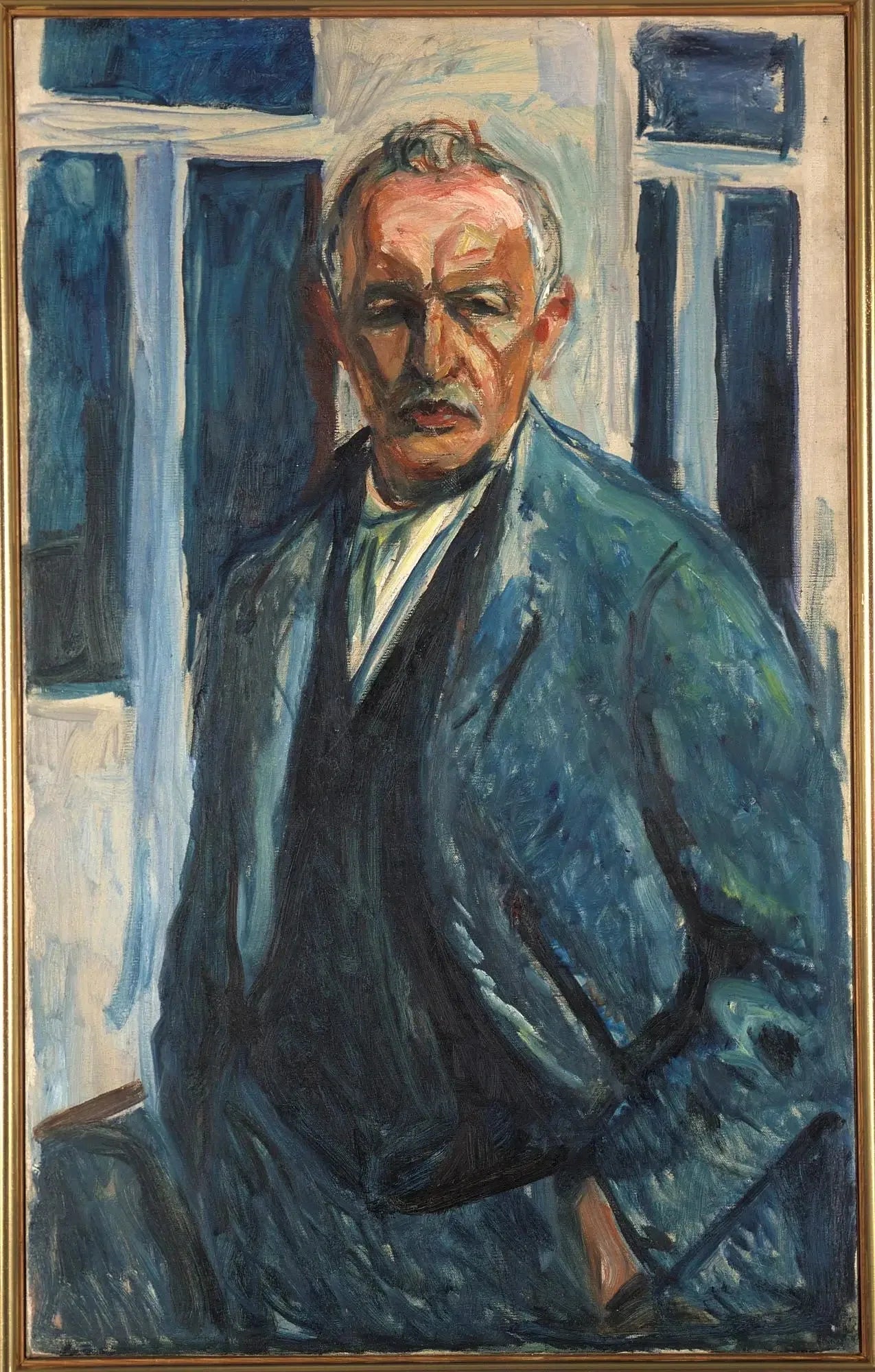 Autoportrait aux mains dans les poches - Edvard Munch image 1 tableau peint à l’huile sur toile