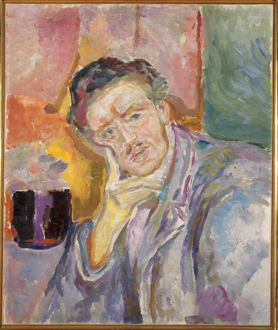 Autoportrait aux mains sous les joues - Edvard Munch