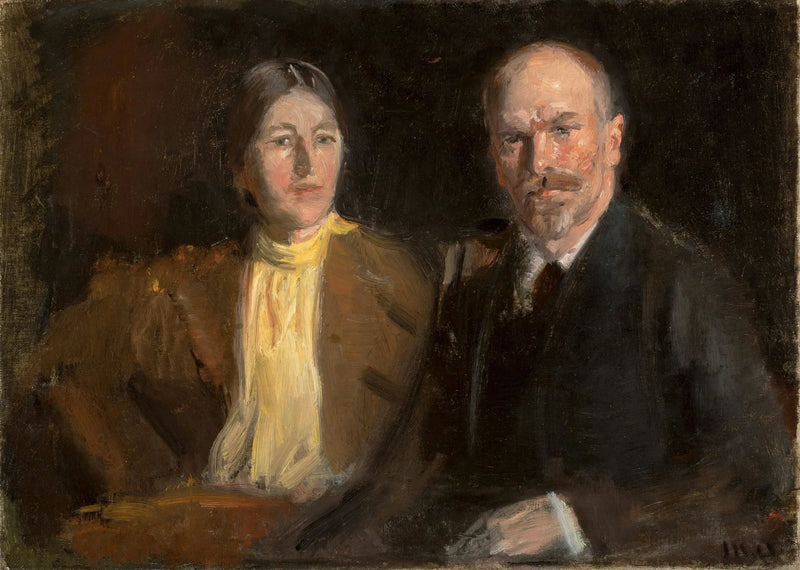 Autoportrait avec Anna Ancher. - Michael Peter Ancher