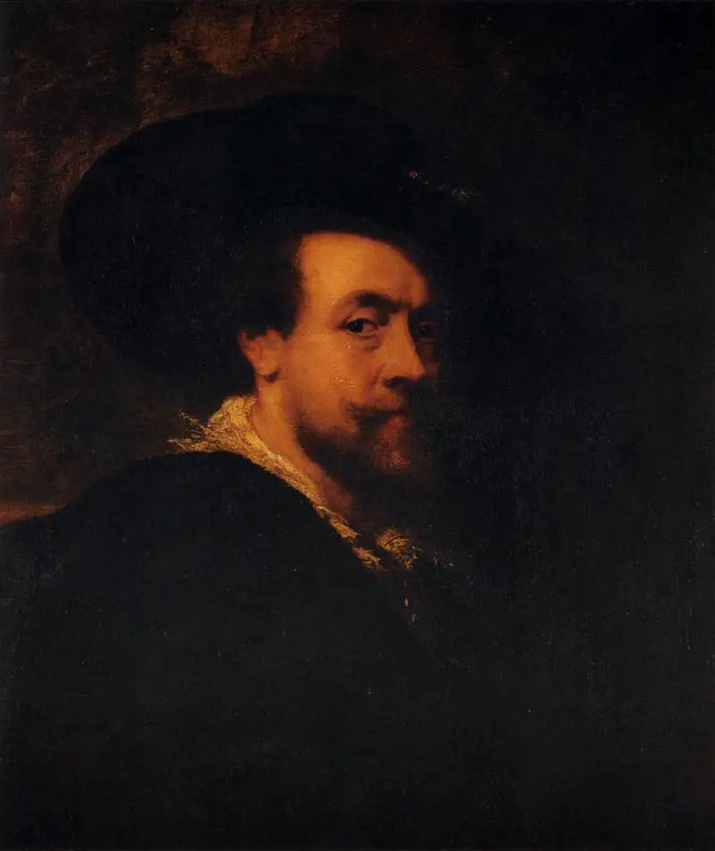Autoportrait avec chapeau - Peter Paul Rubens image 1 copie peinte à la main à l’huile