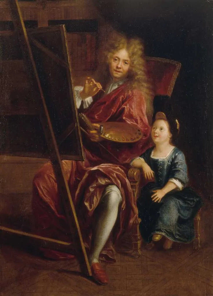 Autoportrait avec fils Charles-Antoine - Antoine Coypel image 1 reproduction d’œuvre d’art à l’huile