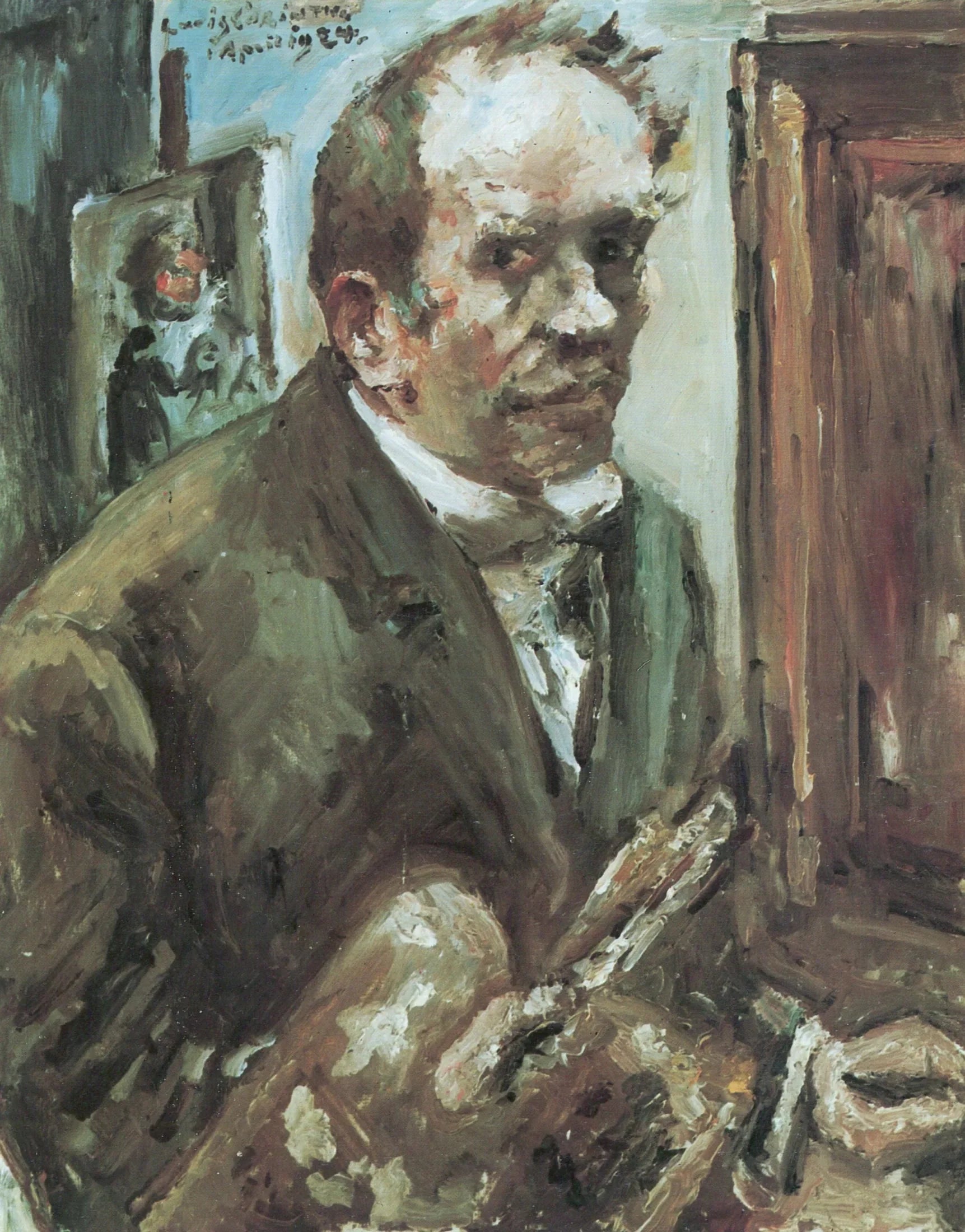 Autoportrait avec palette - Lovis Corinth image 1 copie de tableau peinte à la main