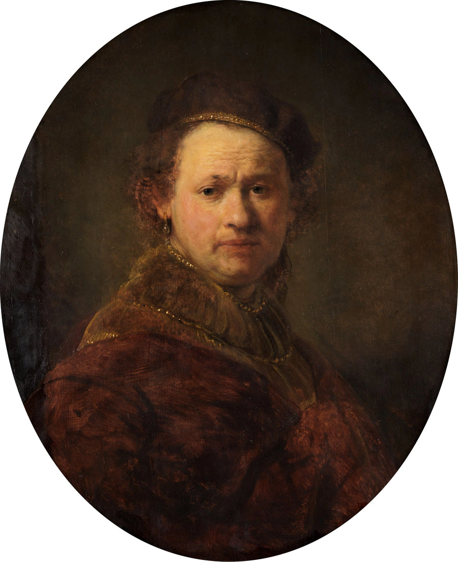 Autoportrait au béret et au manteau rouge – Rembrandt