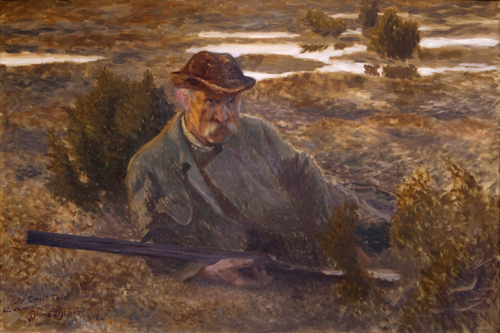 Autoportrait - Bruno Liljefors image 1 reproduction de peinture à l’huile