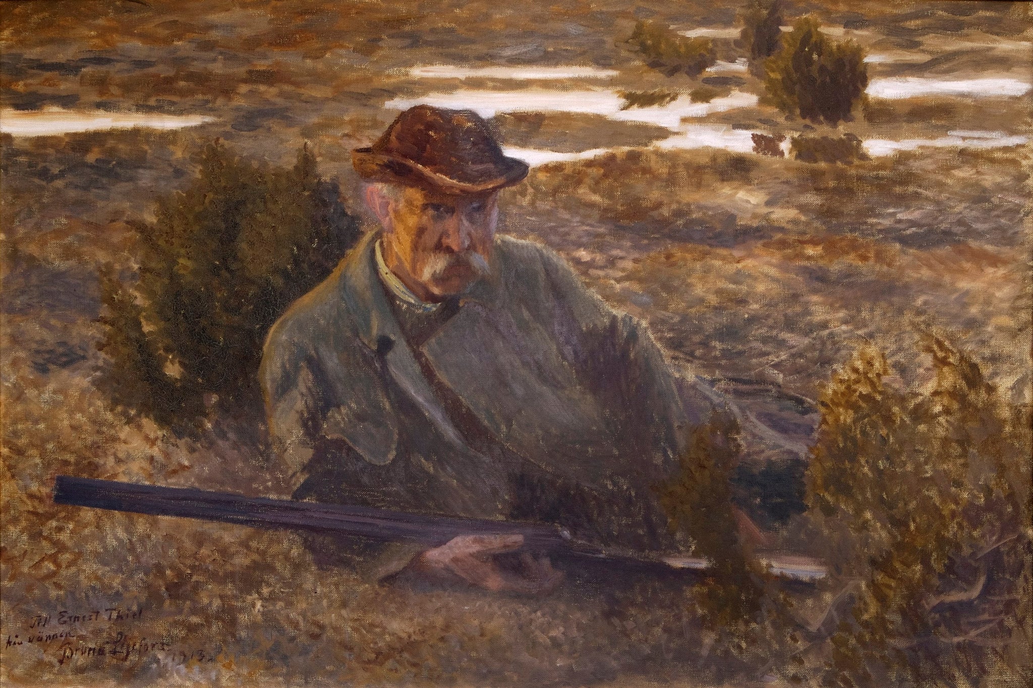 Autoportrait - Bruno Liljefors image 1 reproduction de peinture à l’huile
