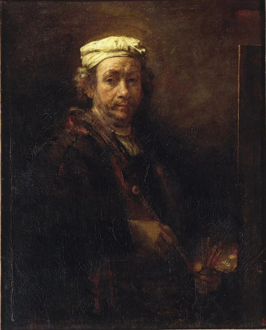 Autoportrait au chevalet et à l’appuie-main – Rembrandt, 1660