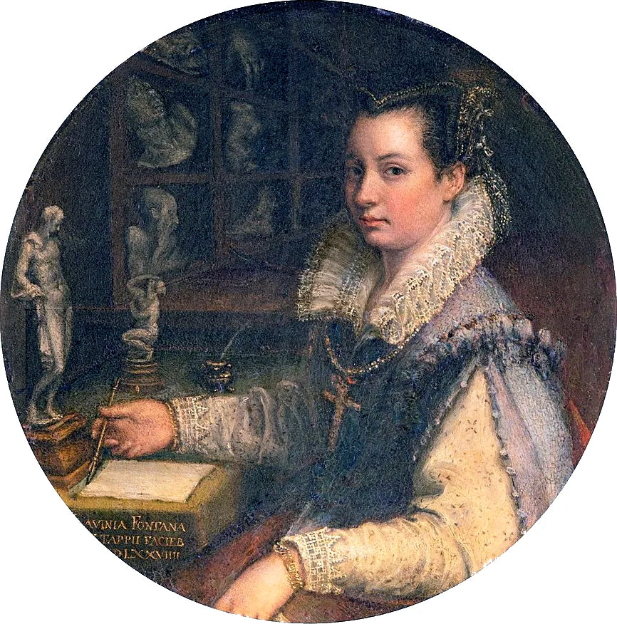 Autoportrait dans l'atelier - Lavinia Fontana image 1 reproduction artisanale de tableau