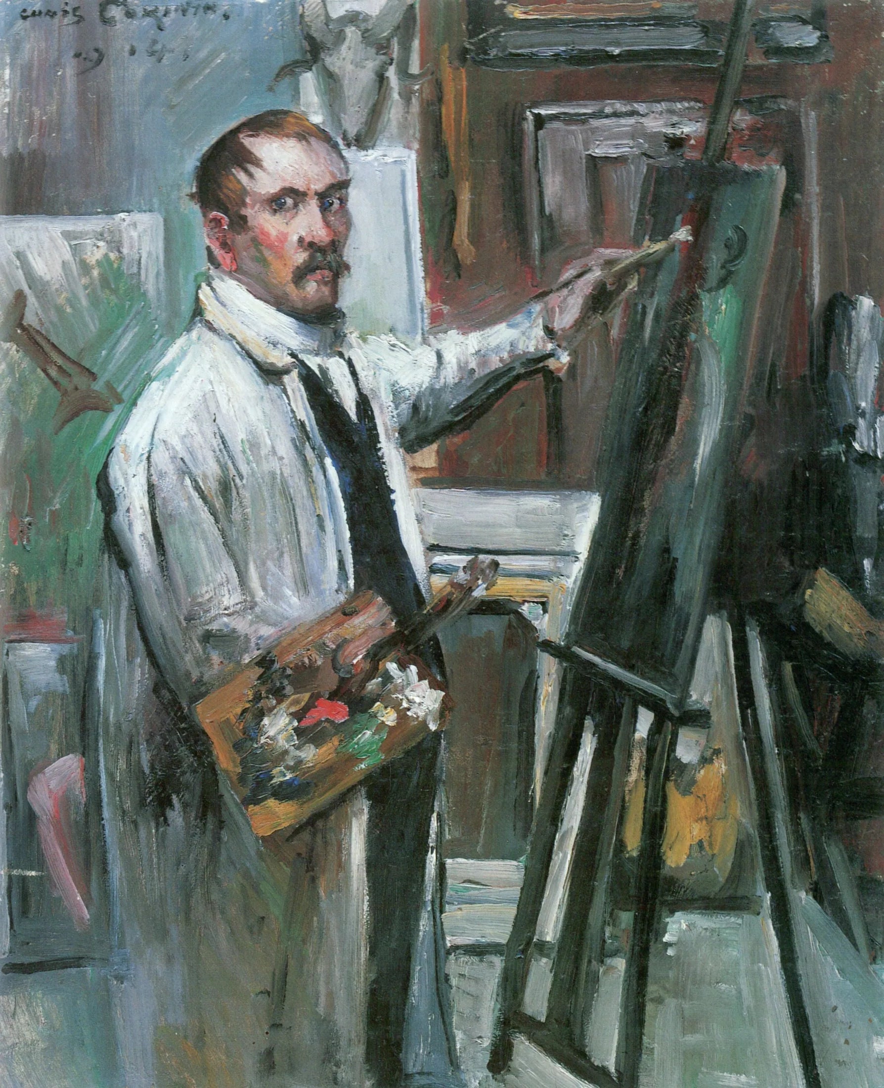 Autoportrait dans l'atelier - Lovis Corinth image 1 tableau peint à l’huile sur toile