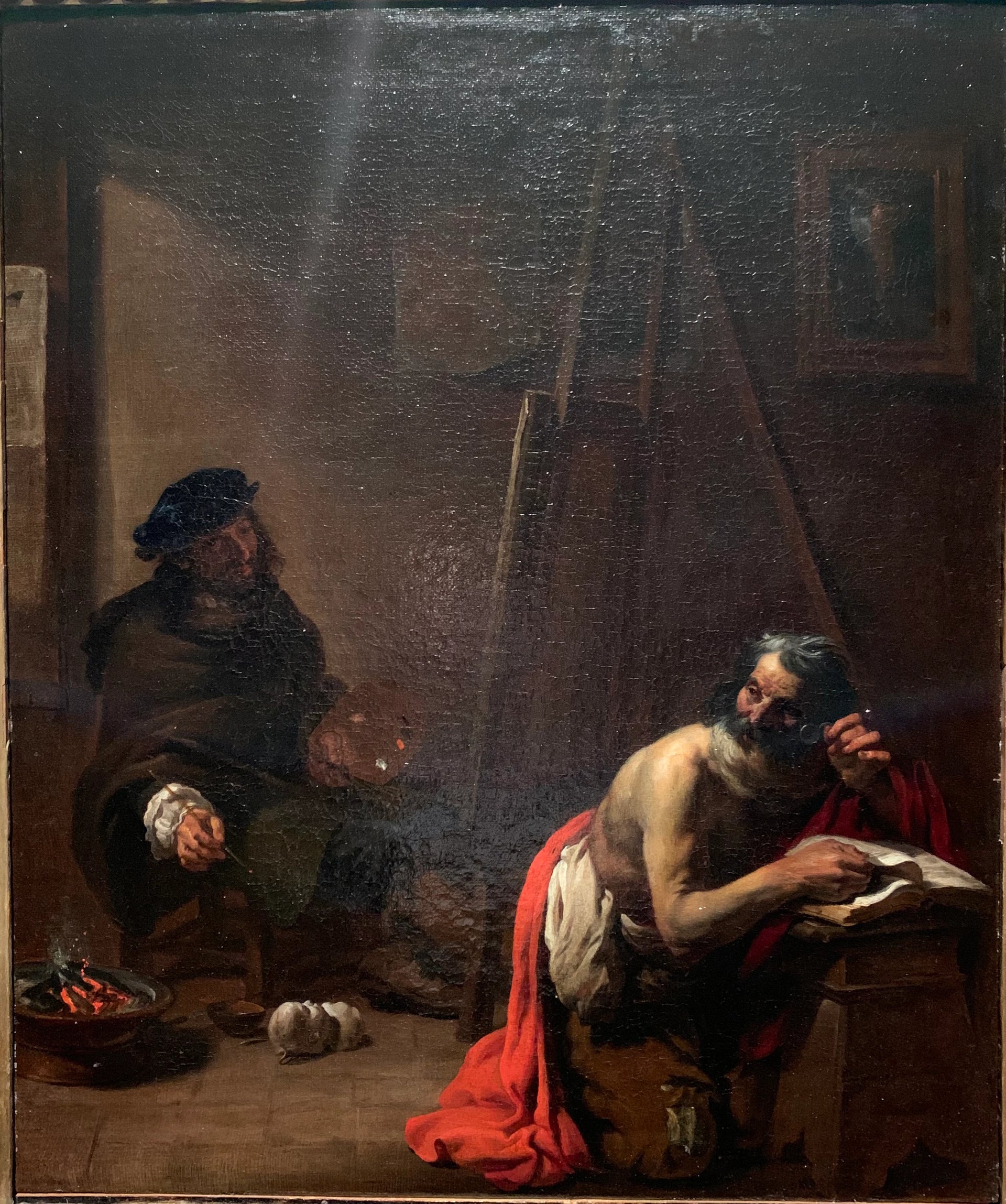 Autoportrait dans son atelier - Michelangelo Cerquozzi