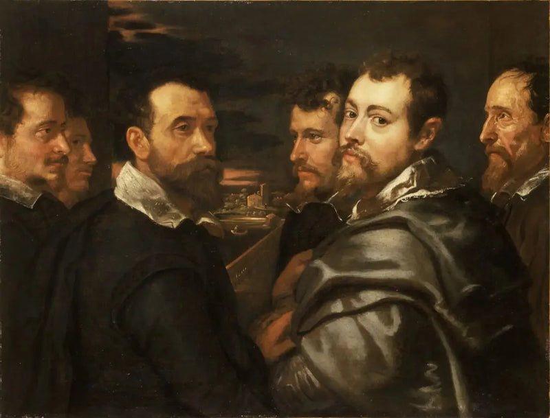Autoportrait dans un cercle d'amis de Mantoue - Peter Paul Rubens