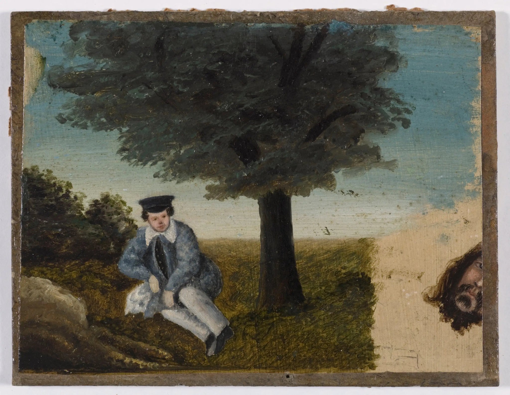 Autoportrait de Gustave Courbet à l'âge de quatre ans ; fragment de tête barbue - Gustave Courbet image 1 copie peinte à la main à l’huile