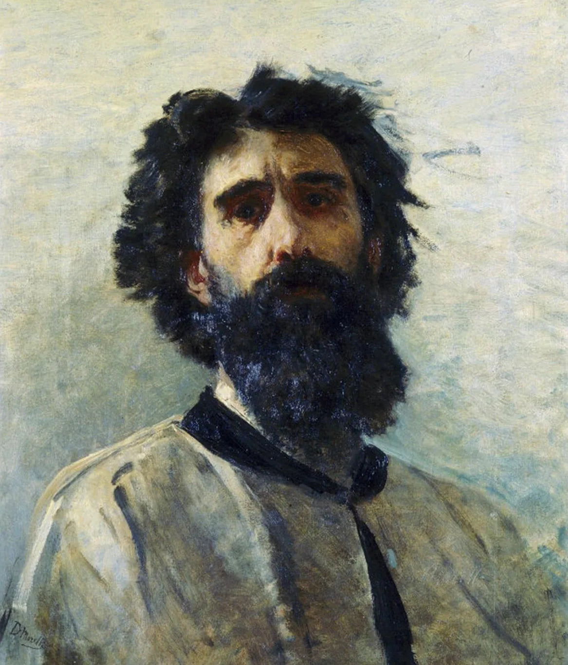 Autoportrait - Domenico Morelli image 1 copie peinte à la main à l’huile