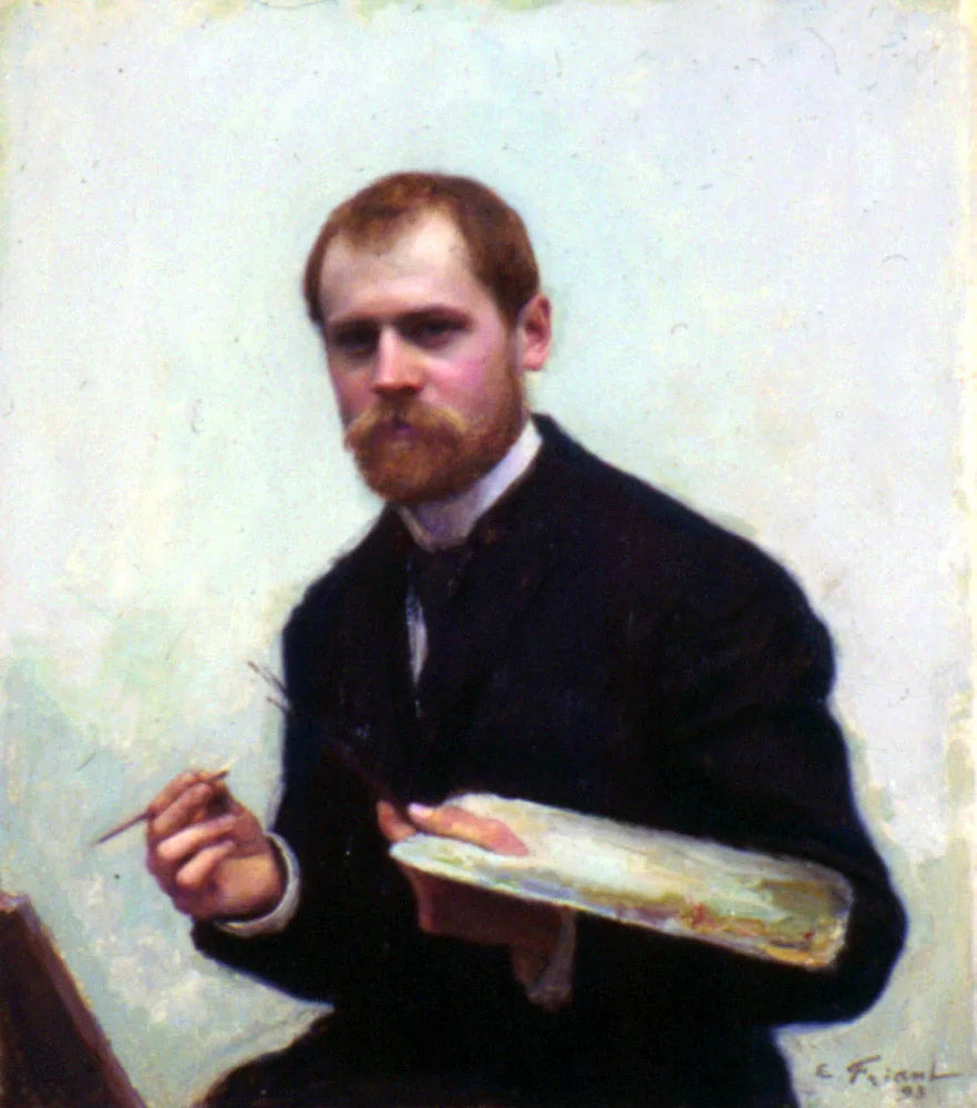 Autoportrait - Émile Friant image 1 reproduction artisanale de tableau