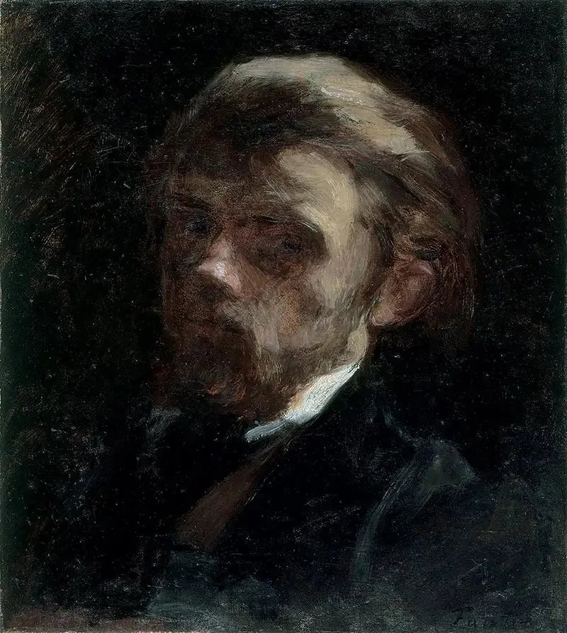 Autoportrait en buste, de trois quarts à gauche - Henri Fantin-Latour image 1 copie de tableau peinte à la main