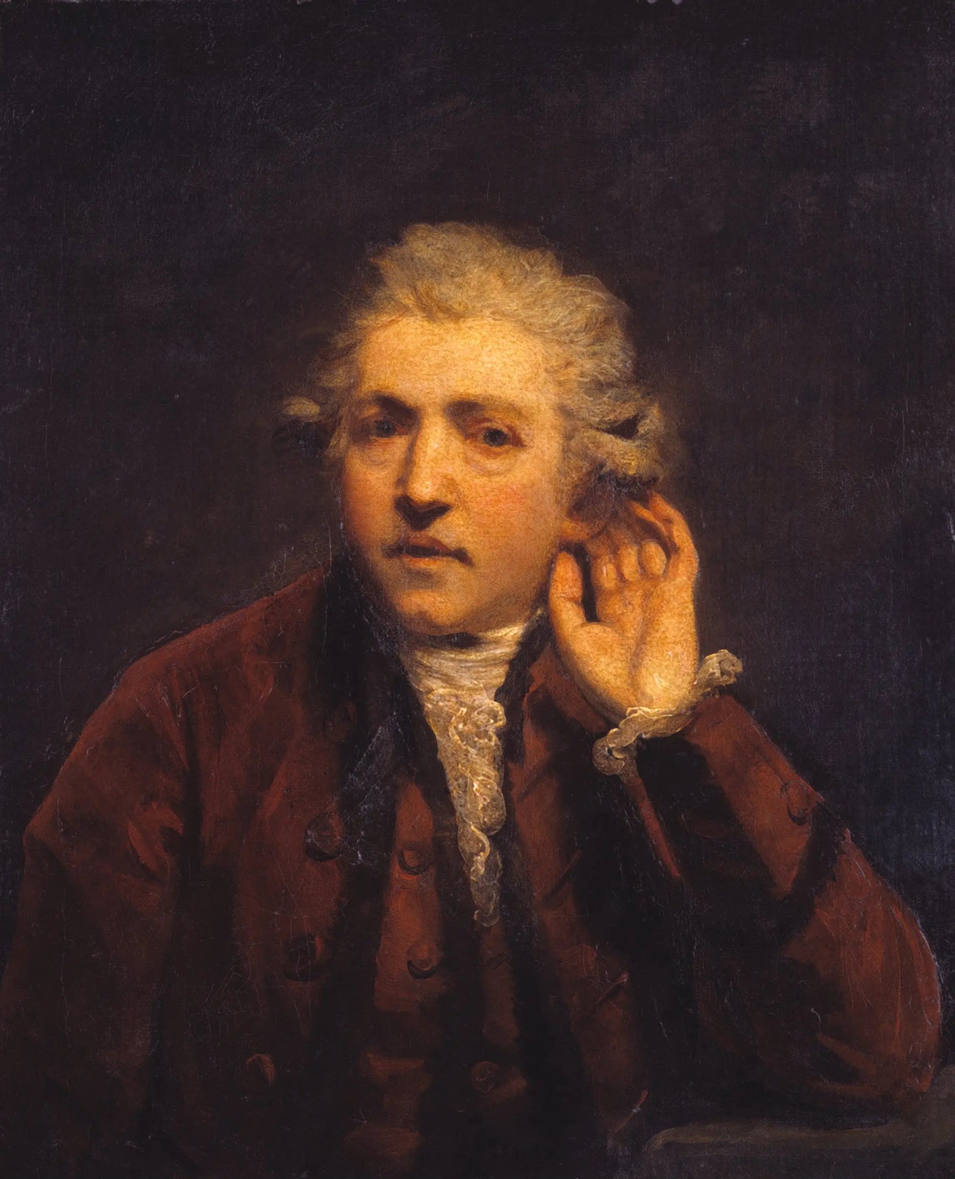 Autoportrait en homme sourd - Joshua Reynolds image 1 copie de tableau peinte à la main