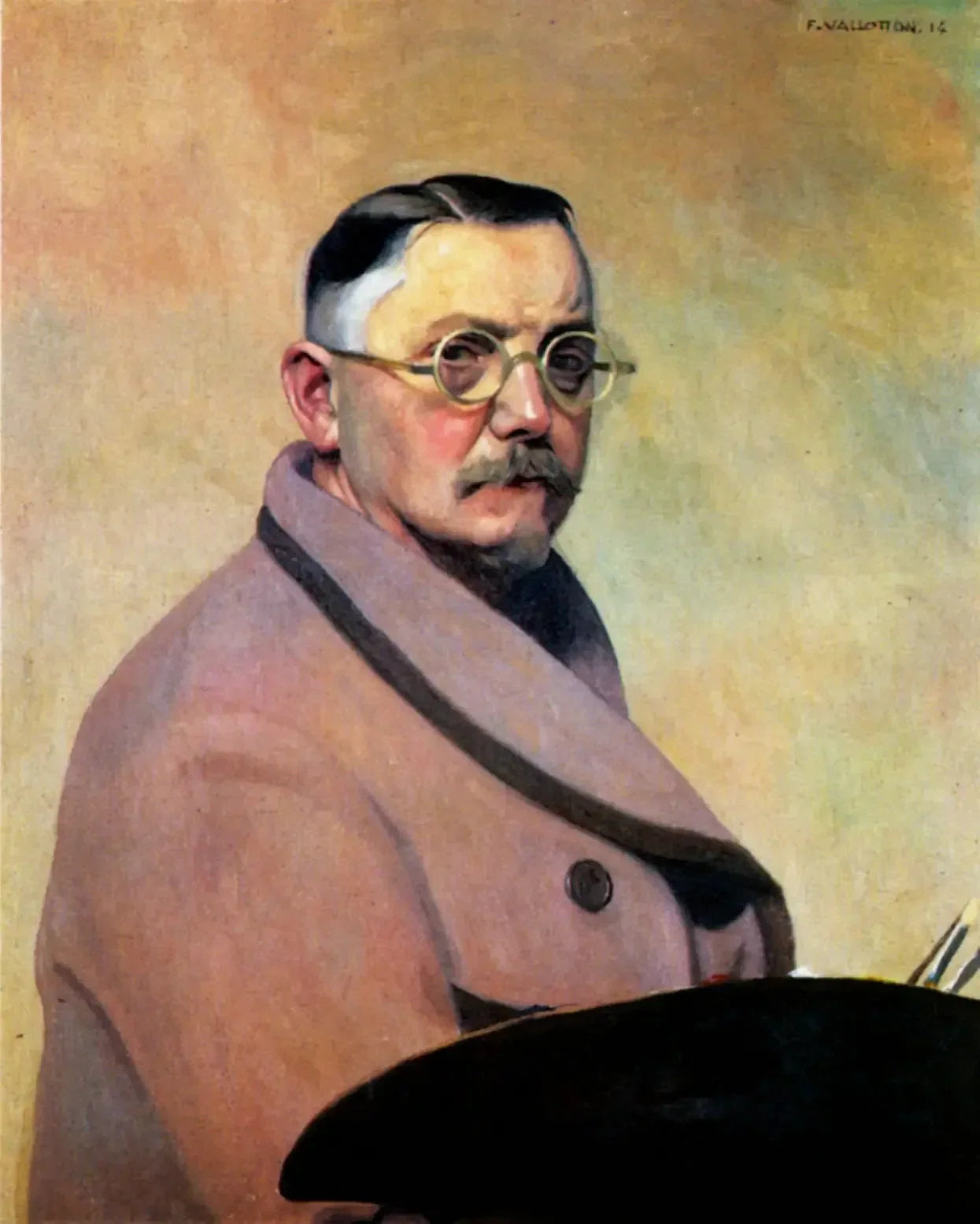Autoportrait en robe de chambre - Félix Vallotton image 1 reproduction artisanale de tableau