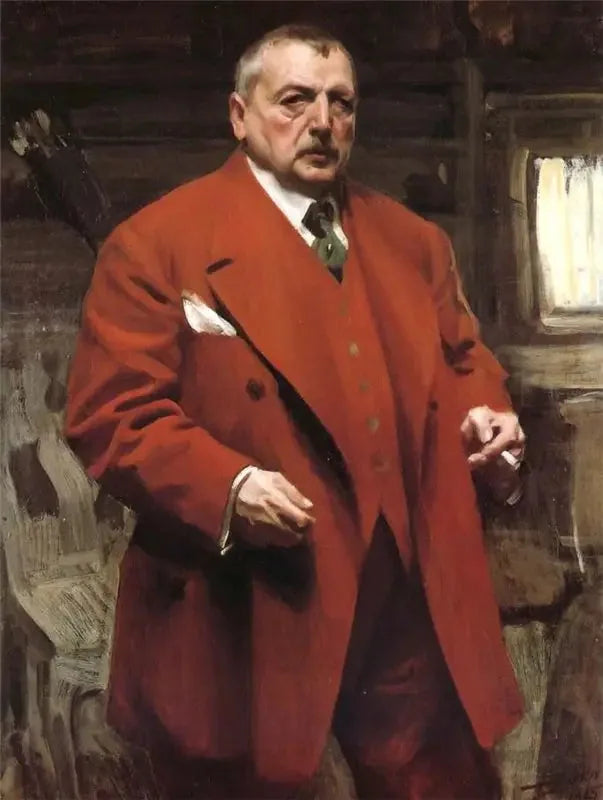 Autoportrait en rouge - Anders Zorn image 1 tableau peint à l’huile sur toile