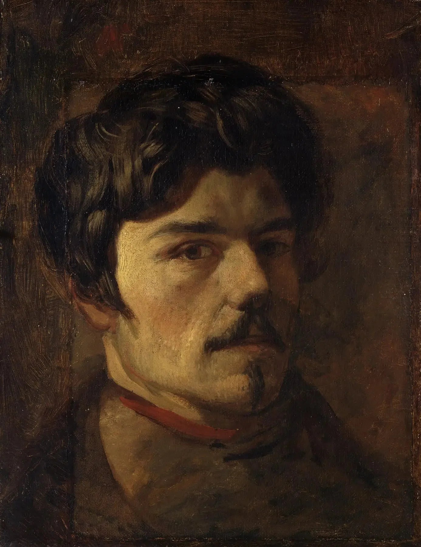 Autoportrait - Eugène Delacroix image 1 copie peinte à la main à l’huile
