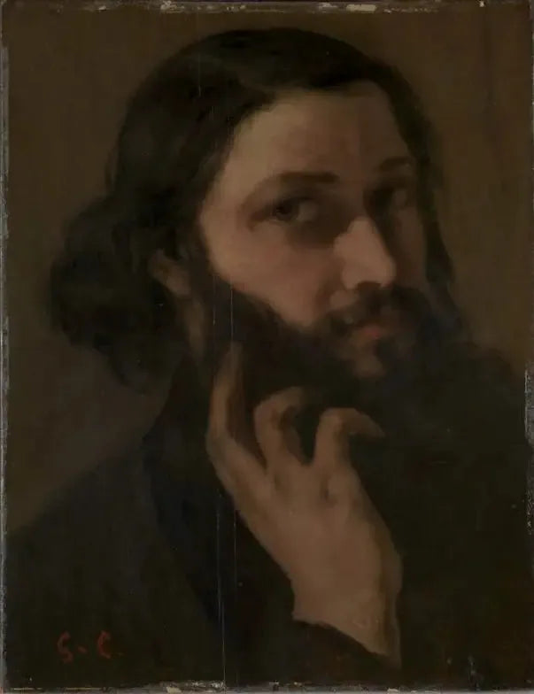 Autoportrait - Gustave Courbet image 1 copie peinte à la main à l’huile