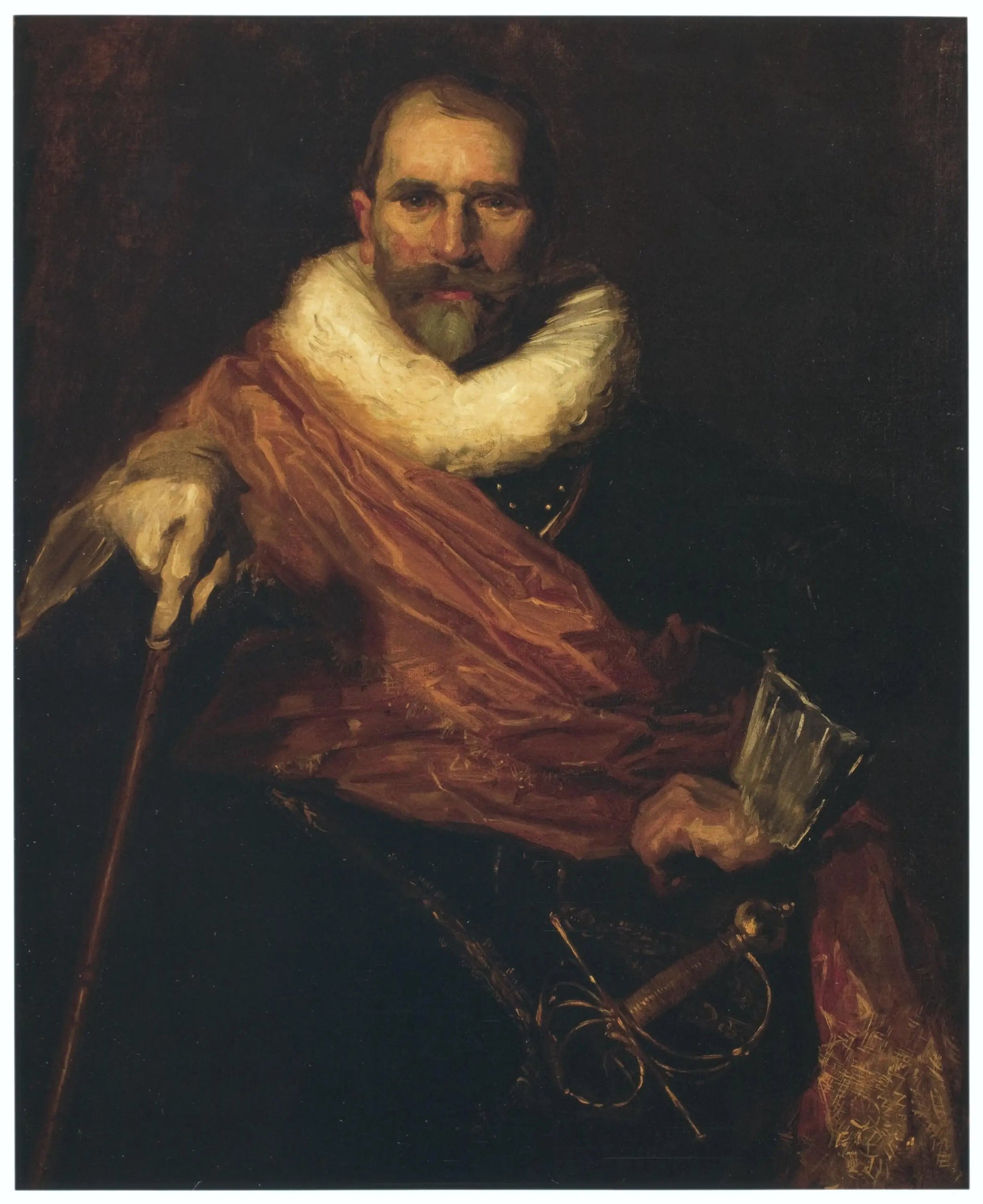 Autoportrait habillé en Johan Claesz Loo par Frans Hals - William Merritt Chase image 1 copie de tableau peinte à la main