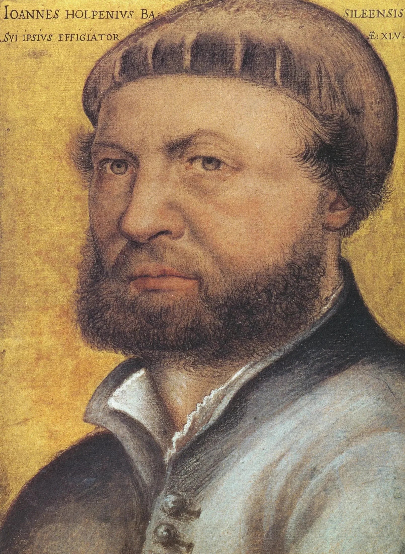 Autoportrait - Hans Holbein le Jeune image 1 reproduction artisanale de tableau