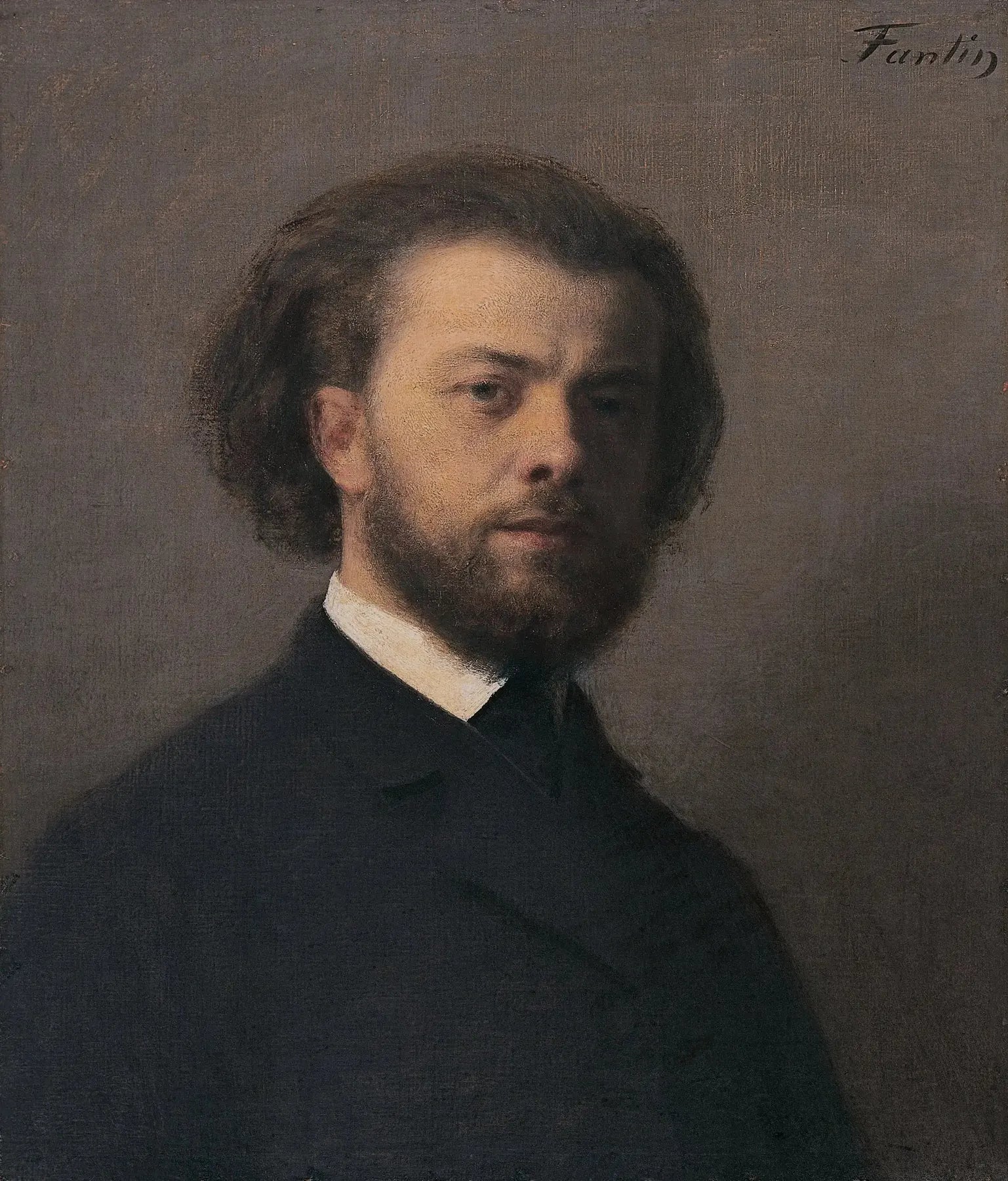 Autoportrait - Henri Fantin-Latour image 1 copie peinte à la main à l’huile